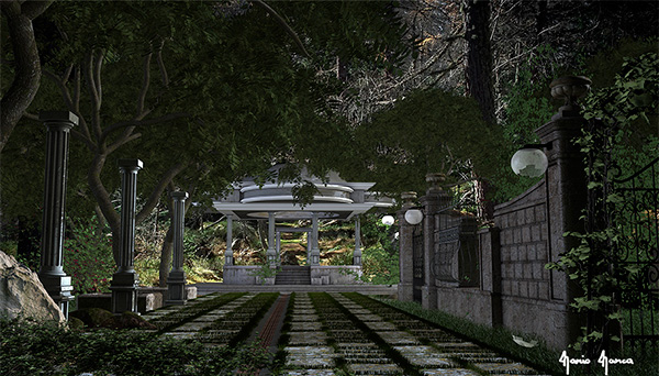 Scena  3D e sfondo reale 
