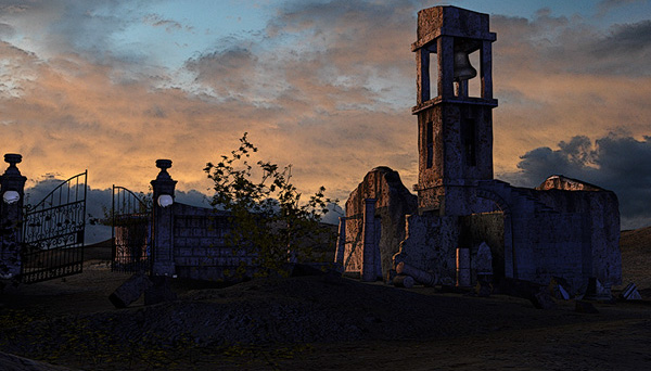 Scena  3D e variante cielo 